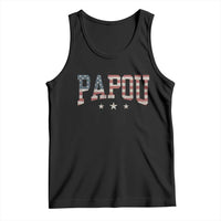 Papou Tank Top New Grandpa Father’s Day USA Flag Patriotic