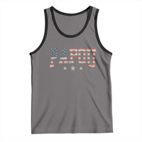 Papou Tank Top New Grandpa Father’s Day USA Flag Patriotic