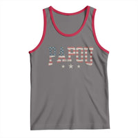 Papou Tank Top New Grandpa Father’s Day USA Flag Patriotic