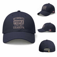 My Favorite People Call Me Grandpa Baseball Cap Retro Father's Day Grandpa Gift