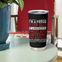 Funny Stepdad Tumbler Cup Step Daughter Bonus Step Dad Fathers Day
