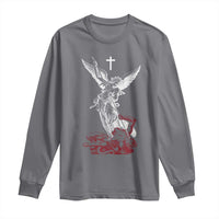 Saint Michael The Archangel Defeating Satan Long Sleeve Shirt