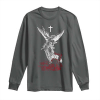 Saint Michael The Archangel Defeating Satan Long Sleeve Shirt