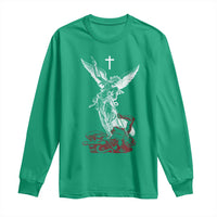 Saint Michael The Archangel Defeating Satan Long Sleeve Shirt