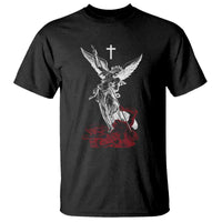 Saint Michael The Archangel Defeating Satan T Shirt