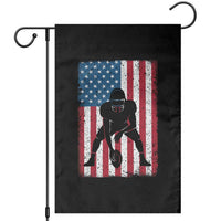 American Flag Football Garden Flag Cool Distressed Vintage Patriotic Football Player - Wonder Print Shop