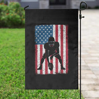 American Flag Football Garden Flag Cool Distressed Vintage Patriotic Football Player - Wonder Print Shop
