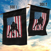 American Flag Football Garden Flag Cool Distressed Vintage Patriotic Football Player - Wonder Print Shop