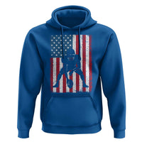 American Flag Football Hoodie Cool Distressed Vintage Patriotic Football Player - Wonder Print Shop