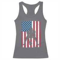 American Flag Football Racerback Tank Top Cool Distressed Vintage Patriotic Football Player - Wonder Print Shop