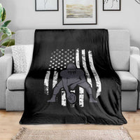 Football Player American Flag Throw Blanket Cool Distressed Vintage Patriotic - Wonder Print Shop