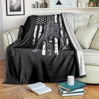 Football Player American Flag Throw Blanket Cool Distressed Vintage Patriotic - Wonder Print Shop