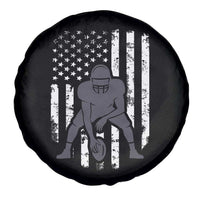 Football Player American Flag Spare Tire Cover Cool Distressed Vintage Patriotic - Wonder Print Shop