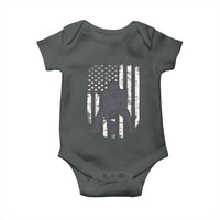 Football Player American Flag Baby Onesie Cool Distressed Vintage Patriotic - Wonder Print Shop
