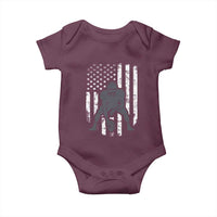 Football Player American Flag Baby Onesie Cool Distressed Vintage Patriotic - Wonder Print Shop