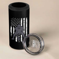 Football Player American Flag 4 in 1 Can Cooler Tumbler Cool Distressed Vintage Patriotic - Wonder Print Shop