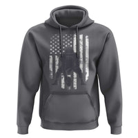 Football Player American Flag Hoodie Cool Distressed Vintage Patriotic - Wonder Print Shop
