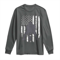 Football Player American Flag Long Sleeve Shirt Cool Distressed Vintage Patriotic - Wonder Print Shop