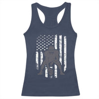 Football Player American Flag Racerback Tank Top Cool Distressed Vintage Patriotic - Wonder Print Shop