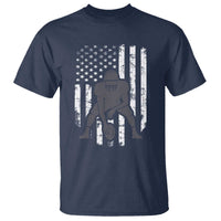 Football Player American Flag T Shirt Cool Distressed Vintage Patriotic - Wonder Print Shop