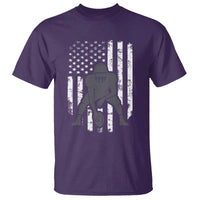 Football Player American Flag T Shirt Cool Distressed Vintage Patriotic - Wonder Print Shop