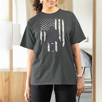 Football Player American Flag T Shirt For Women Cool Distressed Vintage Patriotic - Wonder Print Shop