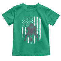 Football Player American Flag Toddler T Shirt Cool Distressed Vintage Patriotic - Wonder Print Shop