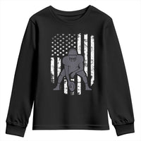 Football Player American Flag Youth Sweatshirt Cool Distressed Vintage Patriotic - Wonder Print Shop
