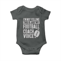 Football Coach Baby Onesie Cool Distressed Vintage Funny Not Yelling - Wonder Print Shop