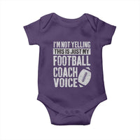Football Coach Baby Onesie Cool Distressed Vintage Funny Not Yelling - Wonder Print Shop