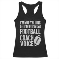 Football Coach Racerback Tank Top Cool Distressed Vintage Funny Not Yelling - Wonder Print Shop