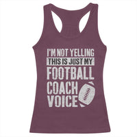 Football Coach Racerback Tank Top Cool Distressed Vintage Funny Not Yelling - Wonder Print Shop