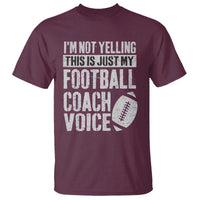 Football Coach T Shirt Cool Distressed Vintage Funny Not Yelling - Wonder Print Shop
