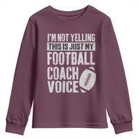 Football Coach Youth Sweatshirt Cool Distressed Vintage Funny Not Yelling - Wonder Print Shop