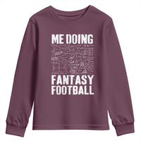 Funny Fantasy Football Youth Sweatshirt Draft Party Commish FFL Vintage Touchdown Season - Wonder Print Shop