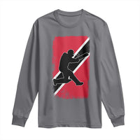 Trinidad and Tobago Cricket Long Sleeve Shirt Retro Vintage Sport Trini Trinidadian Flag Cricket Fan