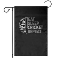 Eat Sleep Cricket Repeat Garden Flag Retro Vintage Cricket Gifts