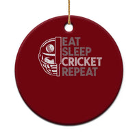 Eat Sleep Cricket Repeat Ceramic Ornament Retro Vintage Cricket Gifts