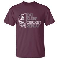 Eat Sleep Cricket Repeat T Shirt Retro Vintage Cricket Gifts
