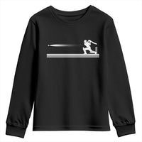 Cricket Player Youth Sweatshirt Powerful Batsman Shot Cricket Gifts