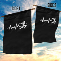 Cricket Player Garden Flag Cricket Heartbeat Batsman