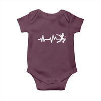 Cricket Player Baby Onesie Cricket Heartbeat Batsman