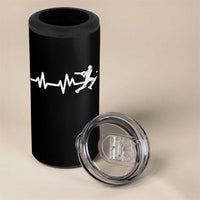 Cricket Player 4 in 1 Can Cooler Tumbler Cricket Heartbeat Batsman