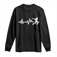 Cricket Player Long Sleeve Shirt Cricket Heartbeat Batsman