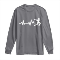 Cricket Player Long Sleeve Shirt Cricket Heartbeat Batsman