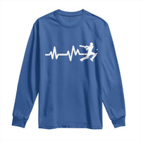 Cricket Player Long Sleeve Shirt Cricket Heartbeat Batsman