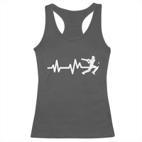 Cricket Player Racerback Tank Top Cricket Heartbeat Batsman