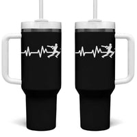 Cricket Player Tumbler With Handle Cricket Heartbeat Batsman