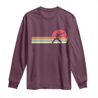 Retro Cricket Player Long Sleeve Shirt Retro Vintage Sport Batsman Cricket Gifts