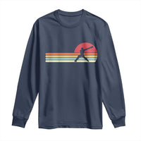 Retro Cricket Player Long Sleeve Shirt Retro Vintage Sport Batsman Cricket Gifts